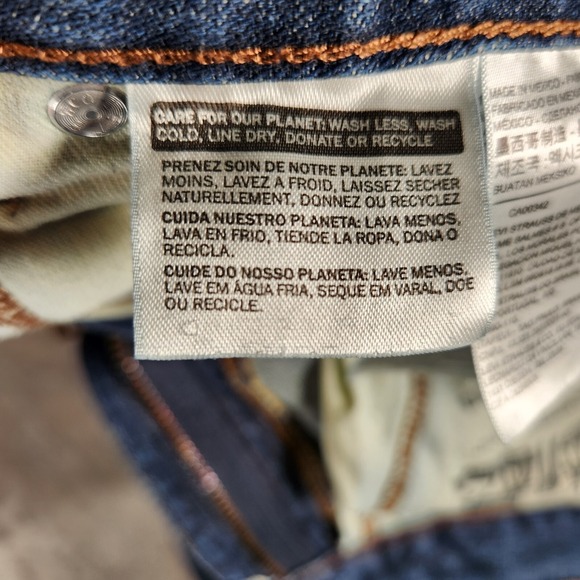 Levi's 514 Jeans Men's 33X33 (Tag 31X32) Slim‎ Straight Blue Pre-Owned - Picture 8 of 16